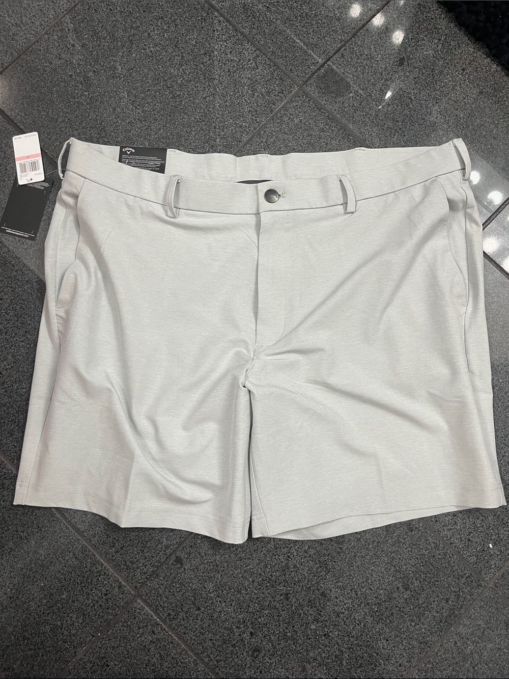 Callaway Light Gray Flat Front Golf Shorts